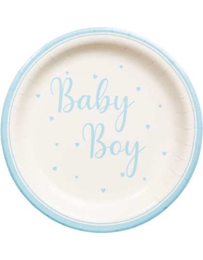Joker 8 stk Baby Boy Papptallerkener 23 cm