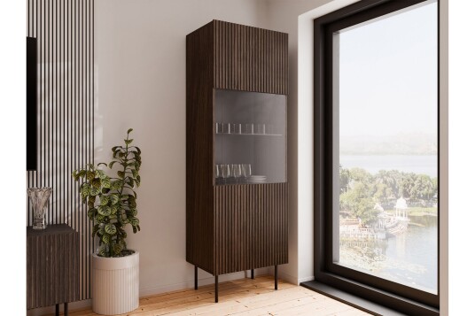 Hammarstrand Vitrineskap 60 cm Valnøtt