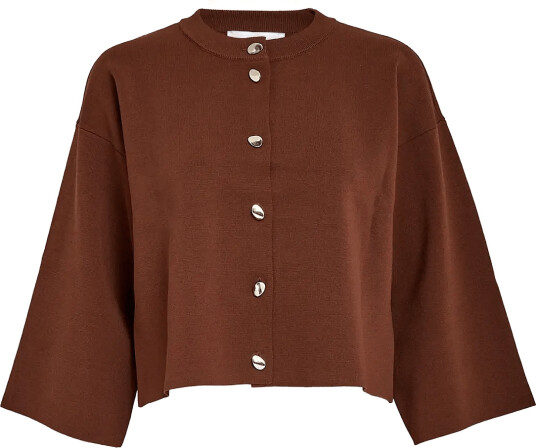 Minus Mselenora Knit Cardigan Brown S Minus Mselenora Knit Cardigan Brown S