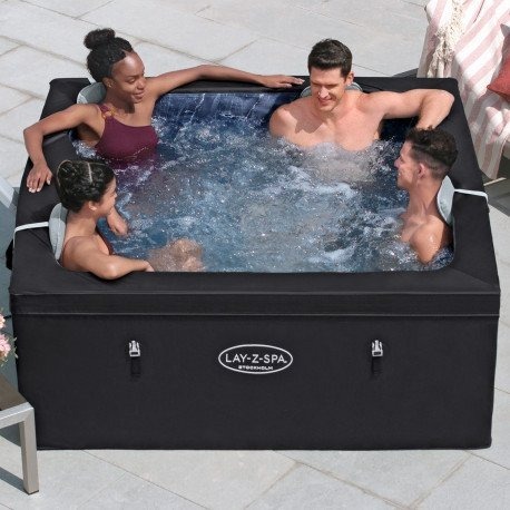Lay-Z-Spa Stockholm 6 Black - 164x164x65cm Fastvegg Bestway Lay Z Spa Boblebad Lay-Z-Spa Stockholm 6 Black - 164x164x65cm Fastvegg Bestway Lay Z Spa Boblebad