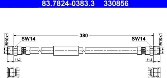 ATE 83.7824 0383.3 Bremseslange