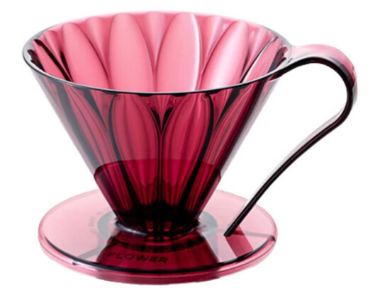 Cafec Triton Flower Dripper 02 2 4 cups Wine Red Cafec Triton Flower Dripper 02 2 4 cups Wine Red
