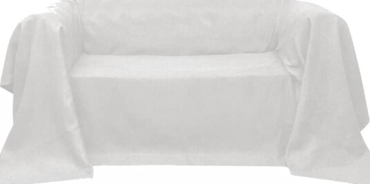 Mikro-semsket sofa overtrekk kremfarget 270 x 350 cm