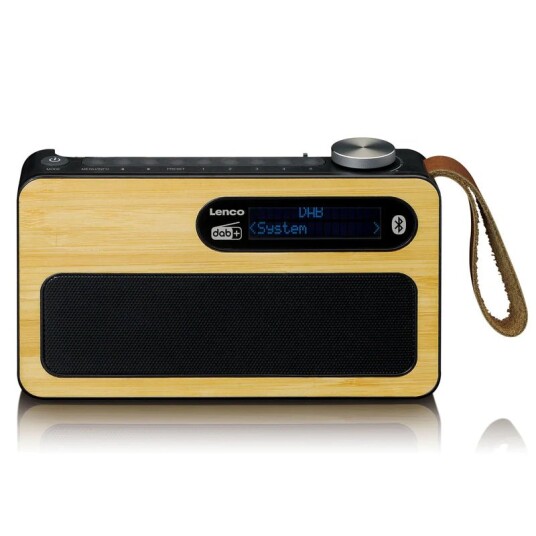 Lenco PDR-040 Bærbar DAB+ Radio med Bluetooth i Bambus og Svart Lenco PDR-040 Bærbar DAB+ Radio med Bluetooth i Bambus og Svart