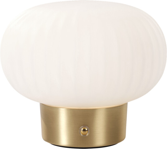 Zoe bordlampe Oppladbar Hvit / Messingfarget