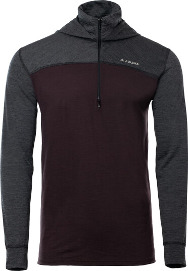 Aclima Men's LightWool 180 Hoodie Chocolate Plum/Marengo L, Chocolate Plum / Marengo Aclima Men's LightWool 180 Hoodie Chocolate Plum/Marengo L, Chocolate Plum / Marengo