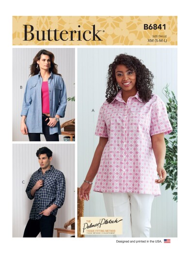 Butterick 6841 - Skjorte XM (S-M-L) Butterick 6841 - Skjorte XM (S-M-L)