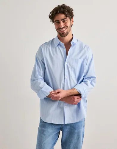 Selected Men Anraslund Classic Stripe Ls Shirt Hverdagsskjorter