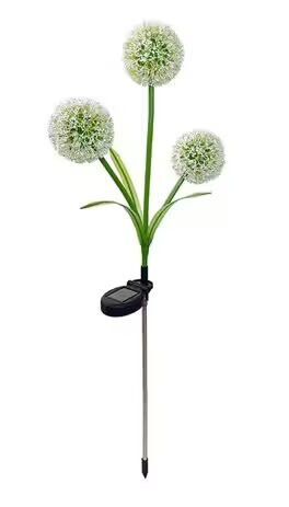 Solcelleblomst LED 3000K - Hvit Løksblomst