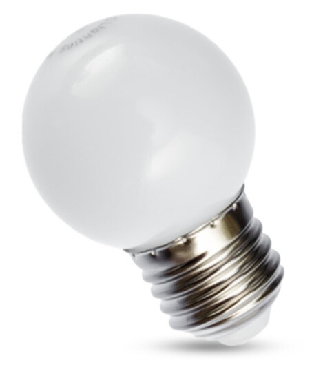 Hvit E27 LED-globuslampe 1W 230V Hvit E27 LED-globuslampe 1W 230V