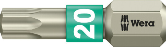 Wera Torx-Bit T20x25mm Rustfritt Stål - Elektroverktøy Tilbehør