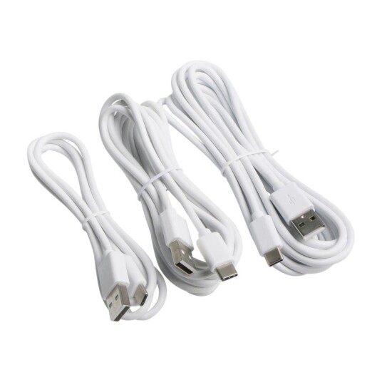 ELETRA USB-USBC-KABLER 3STK 1,2,3M, HVIT