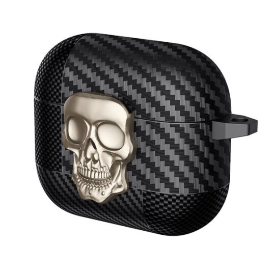 Silikonetui til AirPods 3 Skull Gold