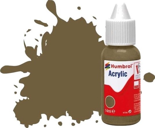 Humbrol Akryl No 86 Olive Green - Matt 14ml Dropper Bottle