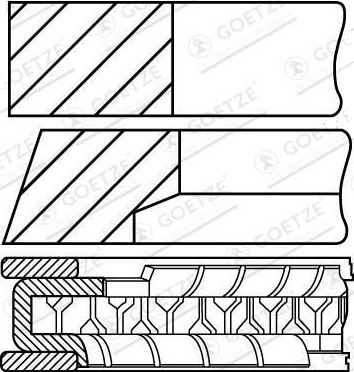 Stempelringsett GOETZE ENGINE 08-780700-10