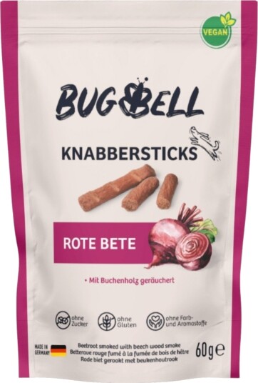 Bugbell Tyggepinner Rødbete 4 X 60 G Bugbell Tyggepinner Rødbete 4 X 60 G