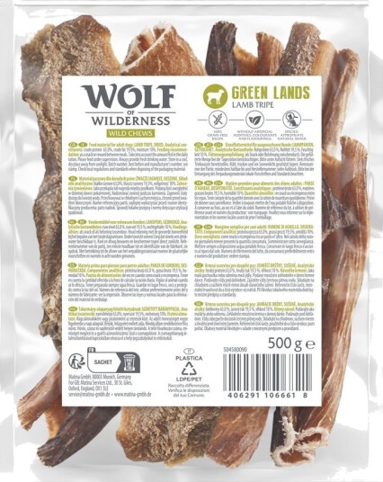 Wolf Of Wilderness Lammevom Green Fields 3 X 500 G