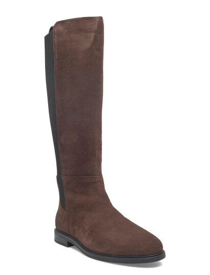 Tommy Hilfiger Flag Suede Long Boot - Brown - 36