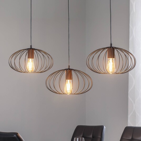 Eko-Light Hengelampe i bjelkeform Meridiano burskjerm 3 lysk