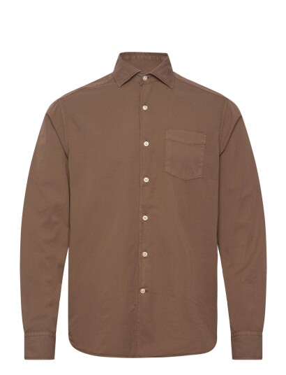 Oscar Jacobson Reg Fit Wide Spread C Gd Twill Brown XL Oscar Jacobson Reg Fit Wide Spread C Gd Twill Brown XL