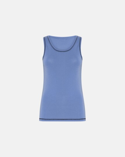 Dovre Women Singlet 100% merino ull blå Dovre Women Singlet 100% merino ull blå