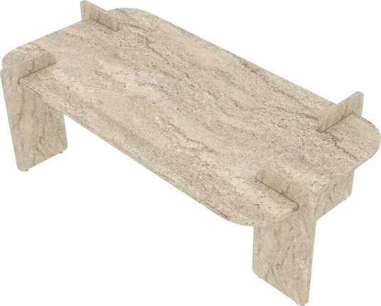 Osmiric sofabord 120 cm rektangulært - Travertin