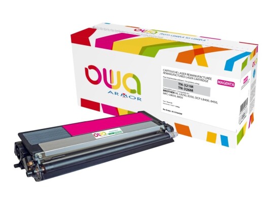Owa - Magenta - Kompatibel - Gjenfabrikert - Tonerpatron Alternativ For: Brother Tn321m Brother Tn326m - For Brother Dcp-L8400 Dcp-L8450 Hl-L8250 Hl-L8350 Mfc-L8650 Mfc-L8850