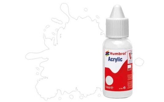 Humbrol Akryl No 34 White Matt 14 Dropper Bottle
