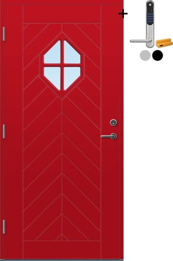 Ytterdør Bygg1 Norefjell med Yale Doorman Classic Home