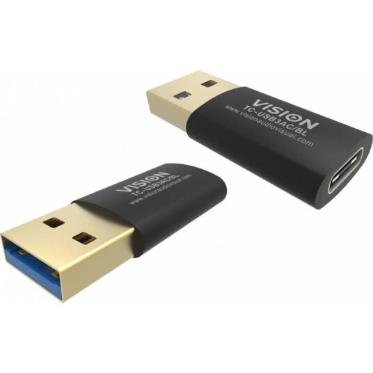 Vision USB-C til USB 3.0 Adapter - Svart