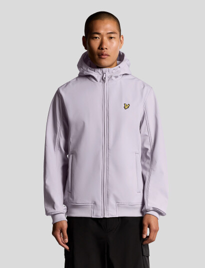 Lyle & Scott Fleece Back Softshell Jacket - White - XL