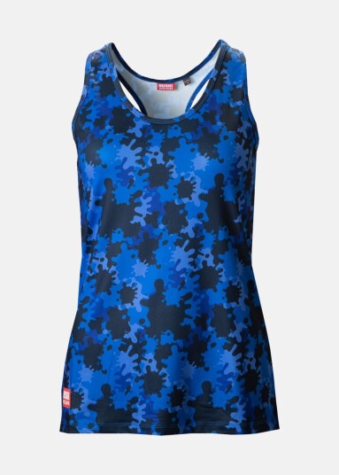 Huski Wear W Tank Top Azure Camo Xs Løpesinglet