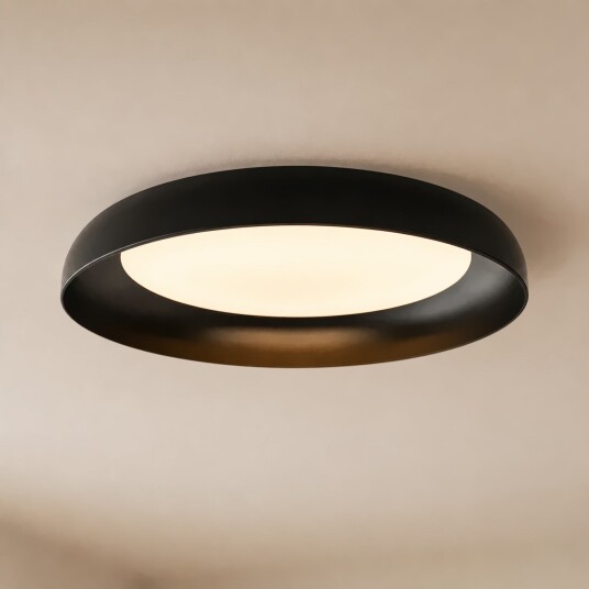 Taklampe Lindby Florie Svart Stue Plast Moderne 7.1 Svart