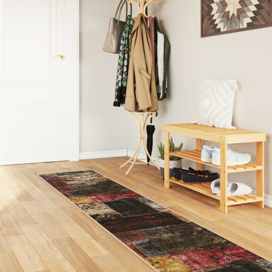 Teppe Runner MARSA Flerfarget 50 x 400 cm Polyester og PVC Teppe Runner MARSA Flerfarget 50 x 400 cm Polyester og PVC