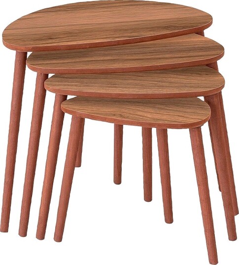Hanah Home Settbord 4 deler Nora Brun Hanah Home Settbord 4 deler Nora Brun