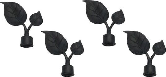 Kun Gardinstangknotter 4 stk Svarte Draperistanghodeknotter Vindusdraperi Gardinstang Dekorknotter for 22 mm Diameterstang