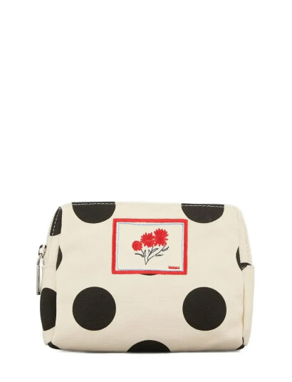 Becksöndergaard Maxi Polka Canvas Pouch Bag - Cream - ONE SIZE