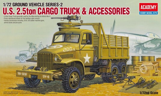 Academy WWII U.S. 2.5 Ton Lastbil Byggesett 1:72