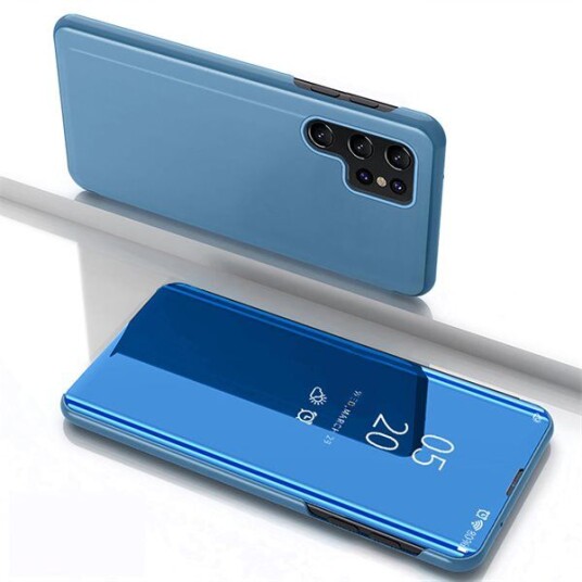 Hurtel Clear View Flipdeksel for Samsung Galaxy S25 Ultra Blå