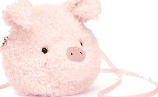 Jellycat Little Pig Bag Liten Gris Skulderveske