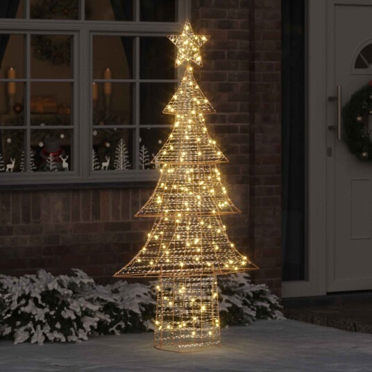  Juletre med 240 LED Varmhvit 180 cm PET