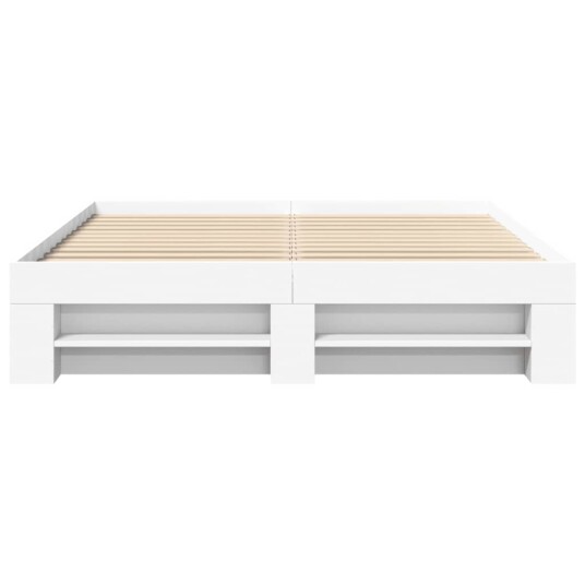 Sengeramme hvit 160x200 cm konstruert tre 8721102854613 Sengeramme hvit 160x200 cm konstruert tre 8721102854613
