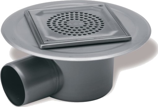 ACO 50 mm dreneringspanne for smøremembran uten tappekran horisontal lav 150x150 mm; Ø50 mm; height 110 160 mm ACO 50 mm dreneringspanne for smøremembran uten tappekran horisontal lav 150x150 mm; Ø50 mm; height 110 160 mm