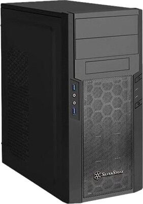 SilverStone Precision PS13 Midi Tower Kabinett Svart med 3,5" og 5,25" brønner