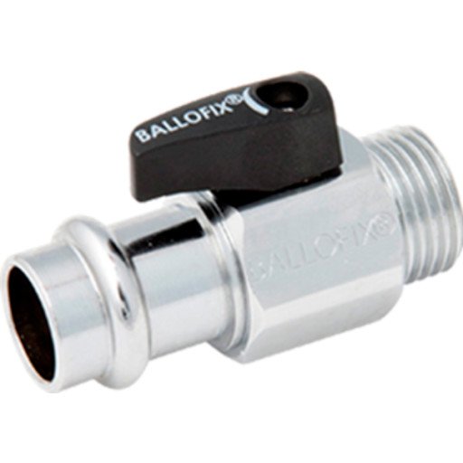 Broen Ballofix 15mm Nippel med Håndtak for Hydraulikk