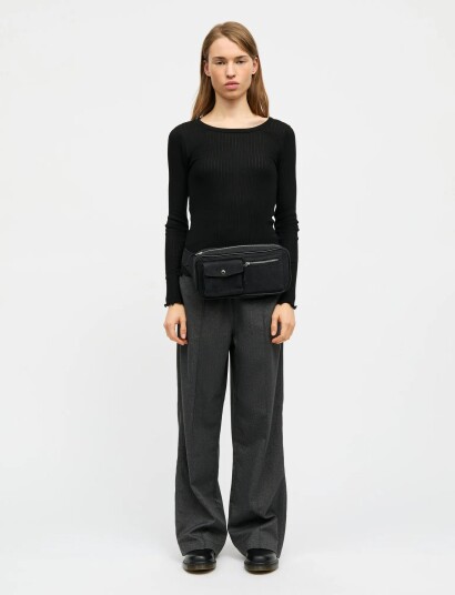 Mads Nørgaard Pointella Troja Tee Ls Fav Black XXL