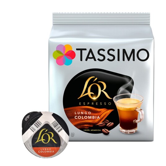 Tassimo L'OR Lungo Colombia til Tassimo. 16 kapsler Tassimo L'OR Lungo Colombia til Tassimo. 16 kapsler