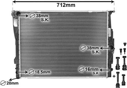 Radiator VAN WEZEL 06002303 Radiator VAN WEZEL 06002303