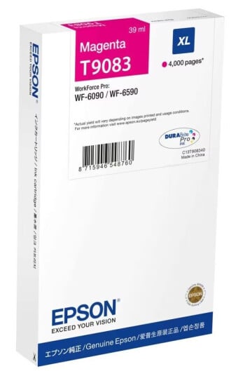 Kortermet T-skjorte for menn Epson C13T90834N Rød Magenta Kortermet T-skjorte for menn Epson C13T90834N Rød Magenta