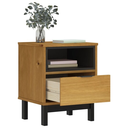 vidaXL Nattbord FLAM 40x35x50 cm heltre furu